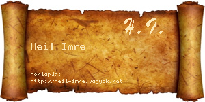 Heil Imre névjegykártya